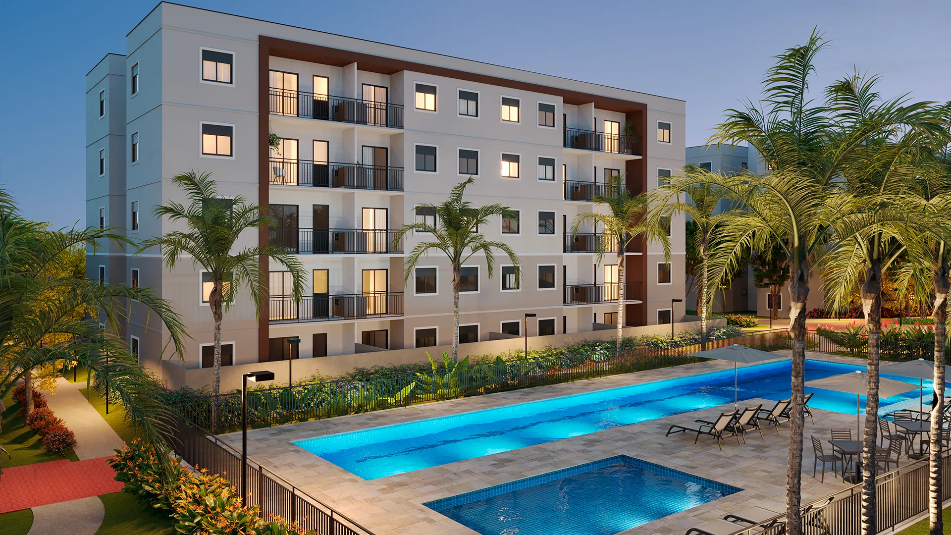 Apartamentos do Villa Flora Jardins com piscina